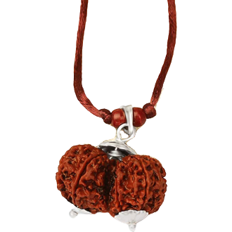 Gauri-Shankara / Shiva-Shakti-Rudraksha (Népal) en argent